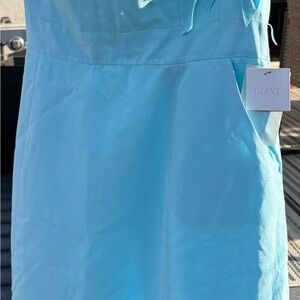 Glint Aqua Blue Sleeveless Shift Dress